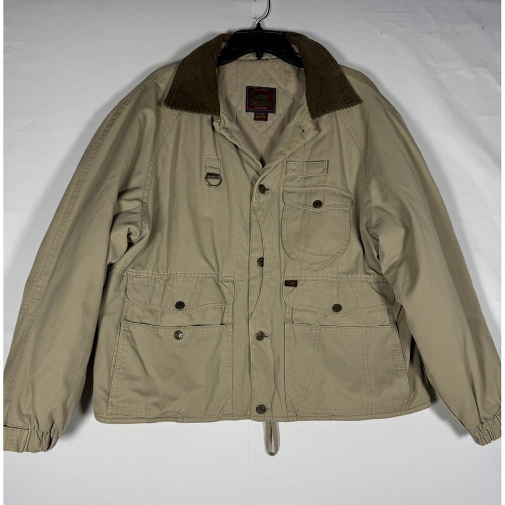 VTG Duxbak Utility Chore Jacket Mens Medium Barn Coat Corduroy Collar Hunting